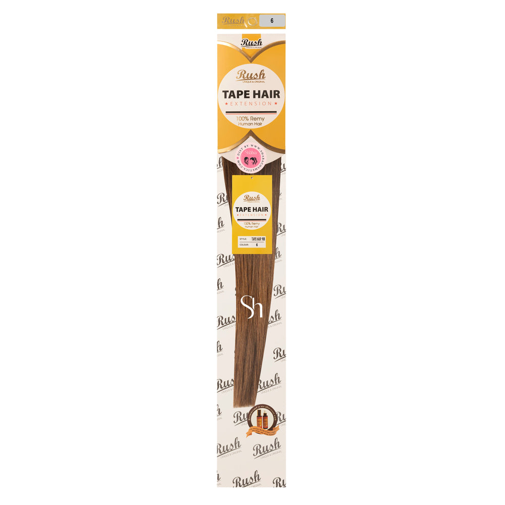 RUSH Silky Luxati 100% Real Remy Human 18" Tape-In Hair Extension