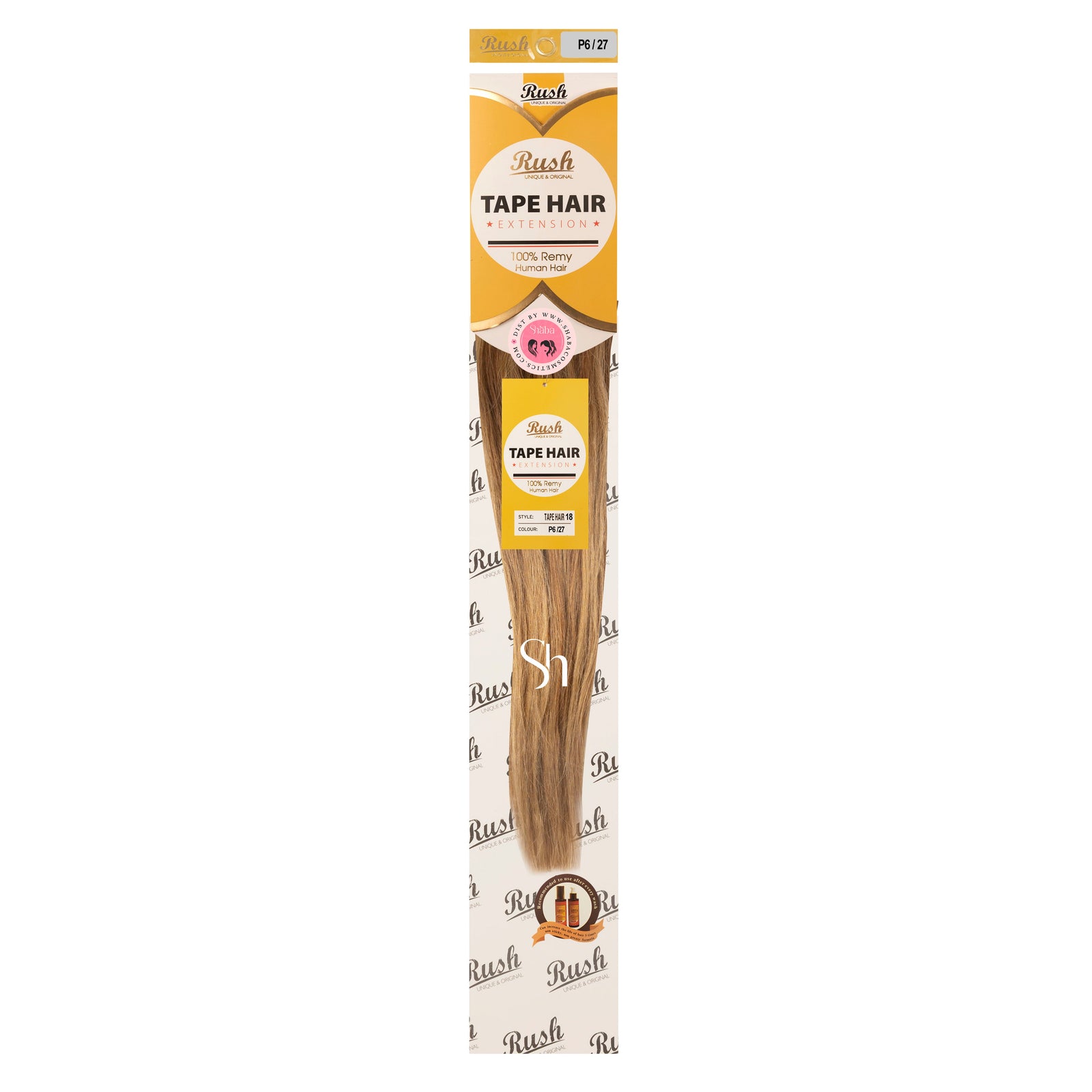 RUSH Silky Luxati 100% Real Remy Human 18" Tape-In Hair Extension
