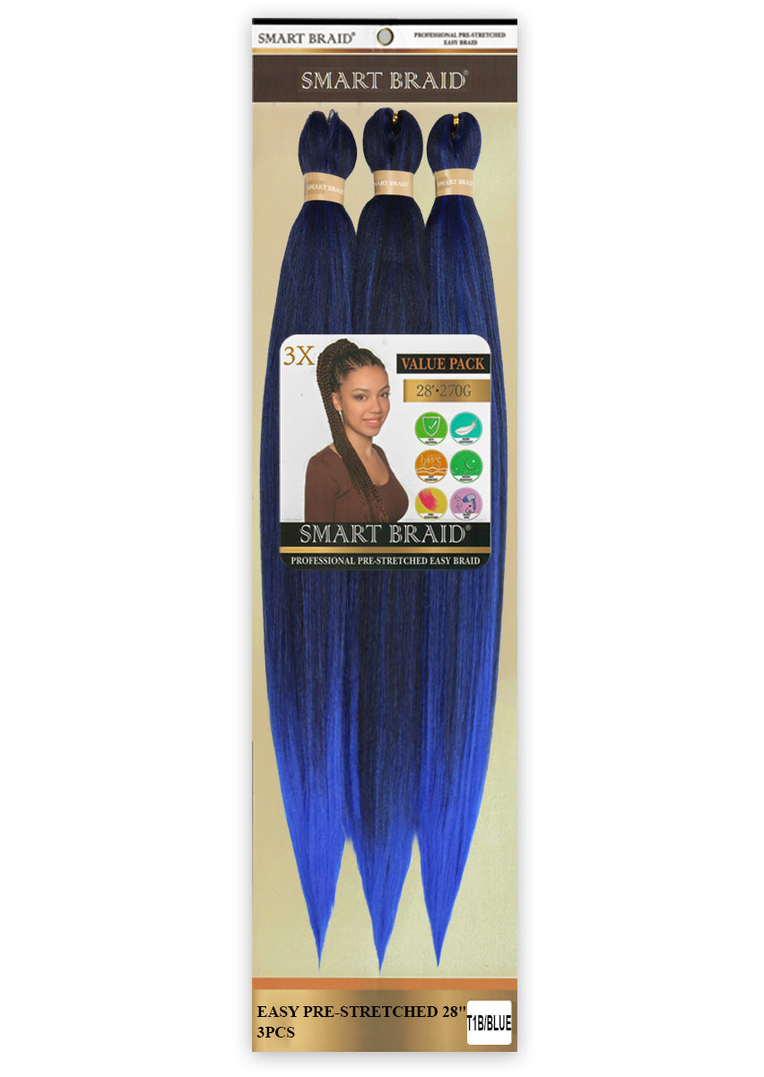 Smart Braid Pre-Stretched Braiding Hair 28" – 3X Pack