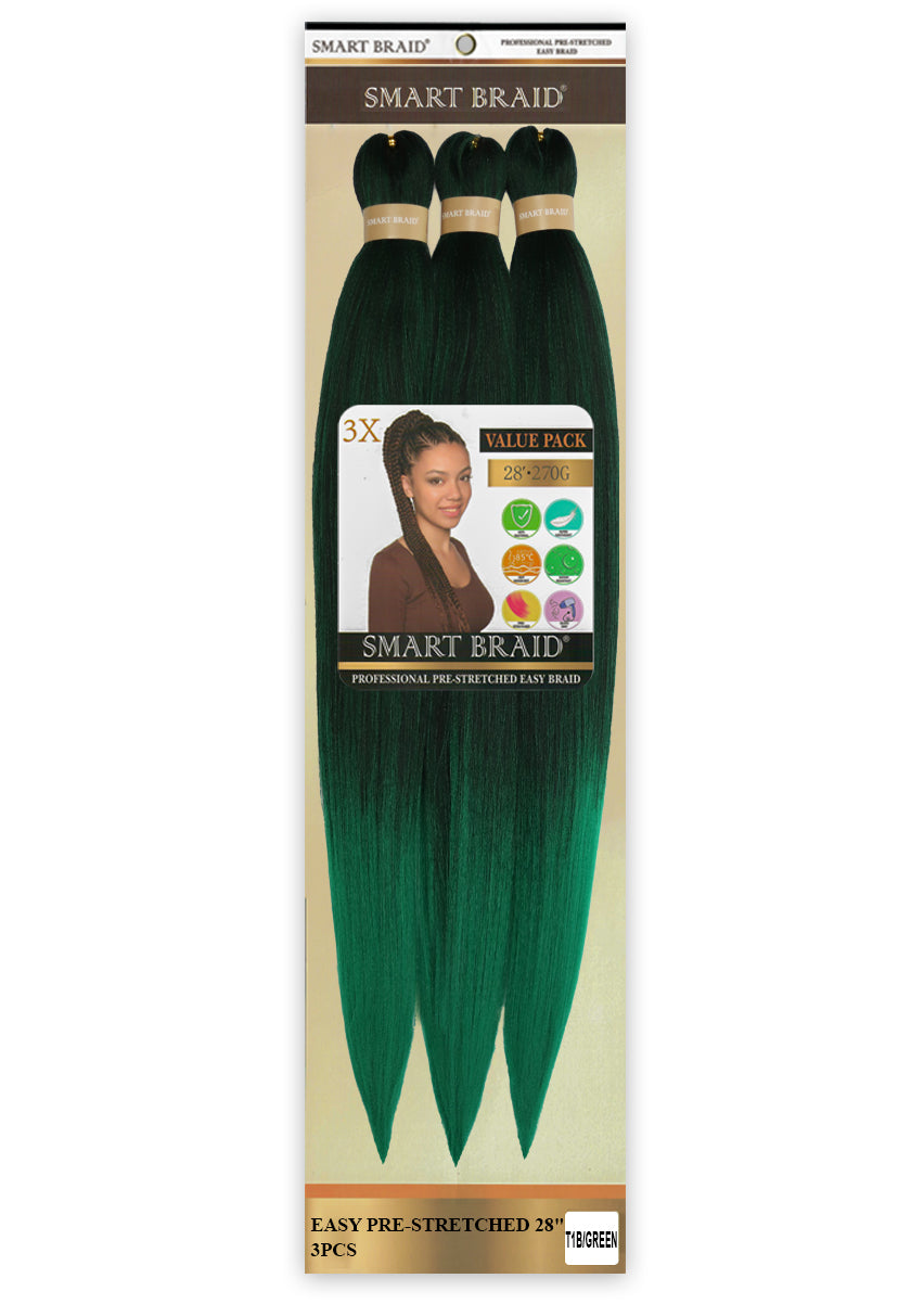 Smart Braid Pre-Stretched Braiding Hair 28" – 3X Pack