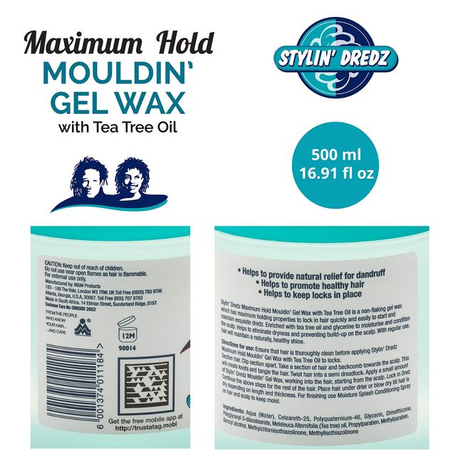 Stylin’ Dredz Mouldin’ Gel Wax 250ml